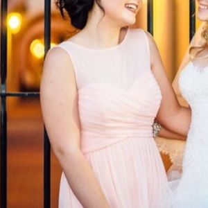 Blush floor length dress